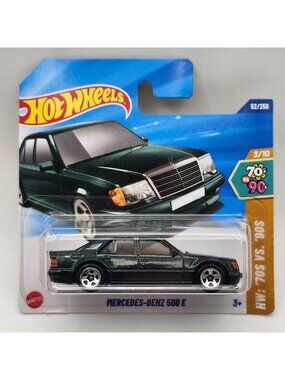 Hot Wheels Mercedes-Benz 500 E Dark Green 2025 HW 70s Vs 90s 3/10 52/250 Short